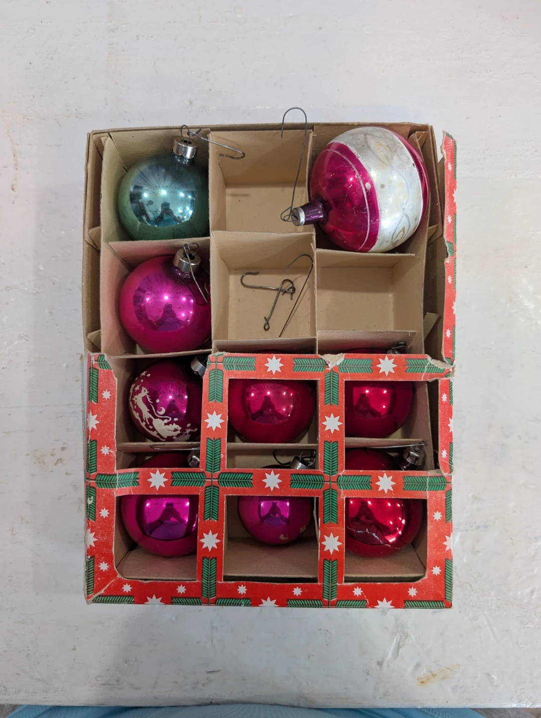 Vintage Christmas Ornaments Set