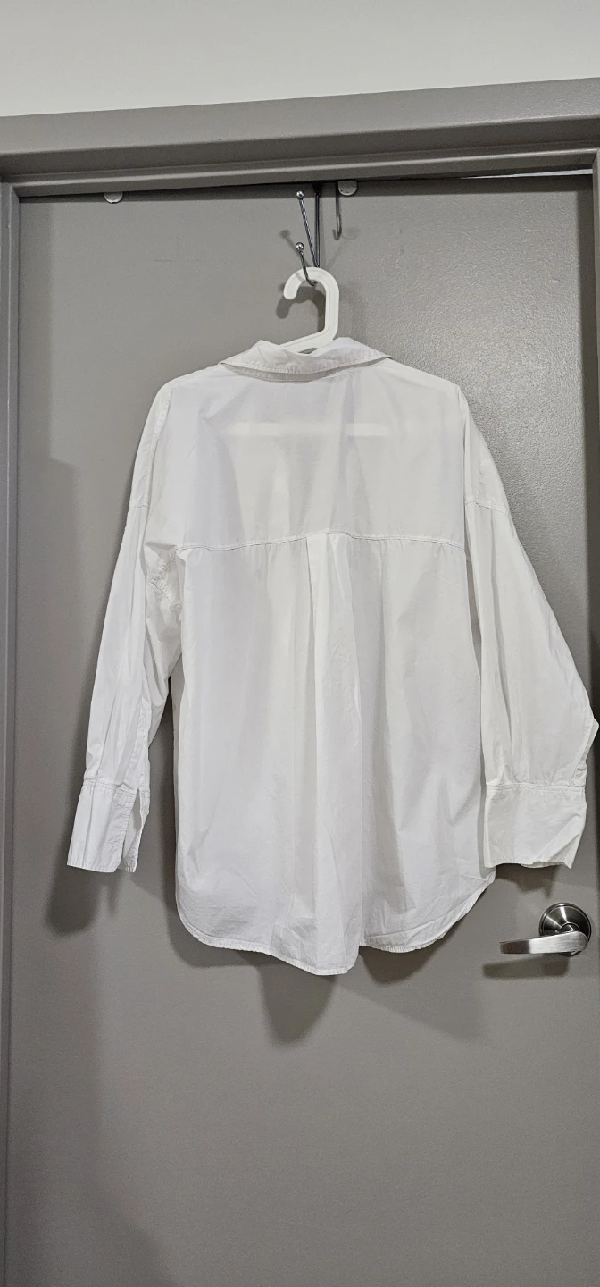 Zara White Button-Up Shirt - photo 3