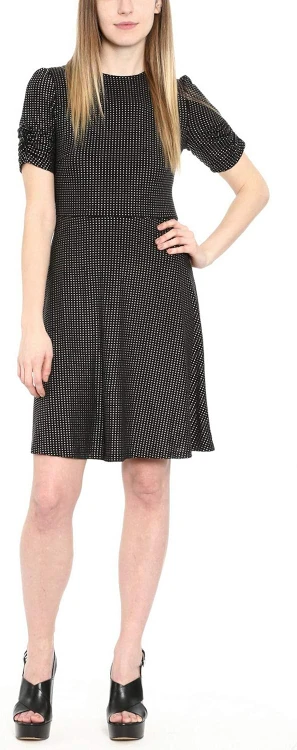 Michael Kors Black & Silver Dot Dress - Small