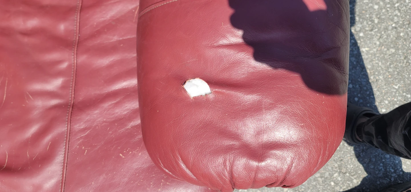 Burgundy Leather Recliner Chair - photo 5