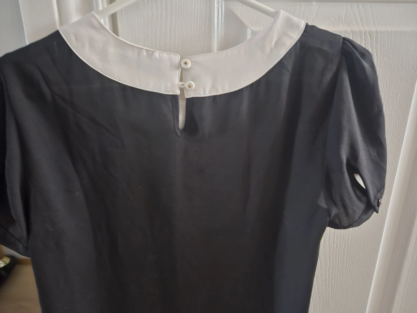 Black & White Peter Pan Collar Blouse