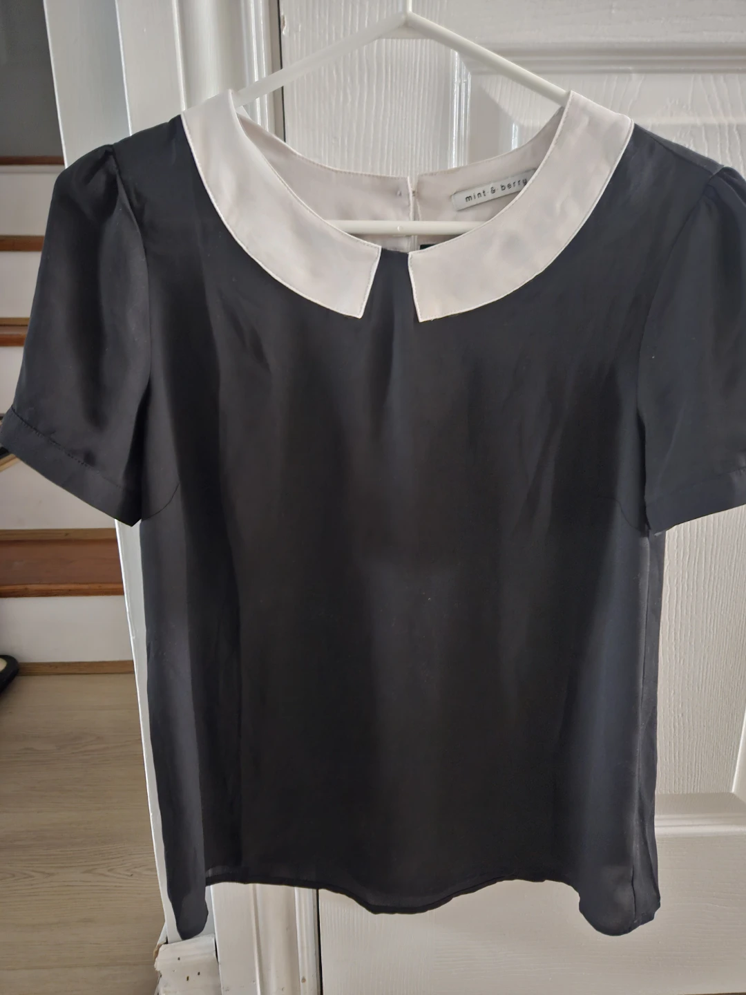 Black & White Peter Pan Collar Blouse - photo 2