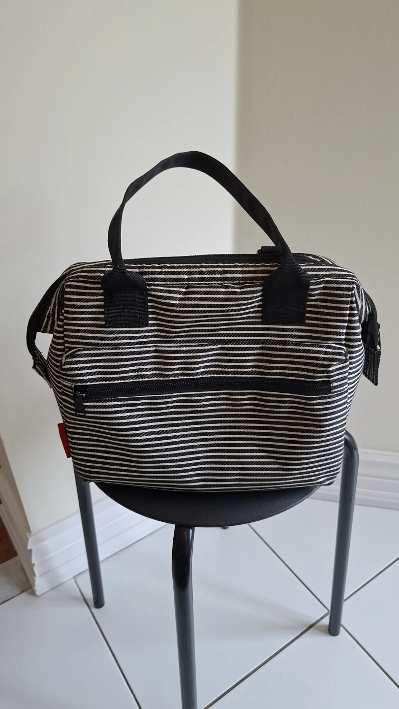 Striped Insulated Lunch Bag