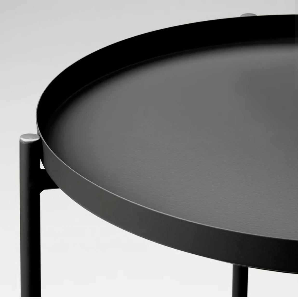 Black Round Side Table - photo 4