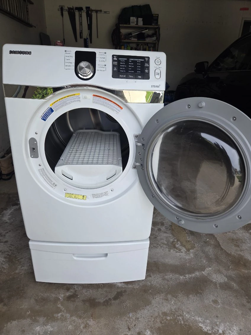 Samsung White Front Load Steam Dryer - photo 4