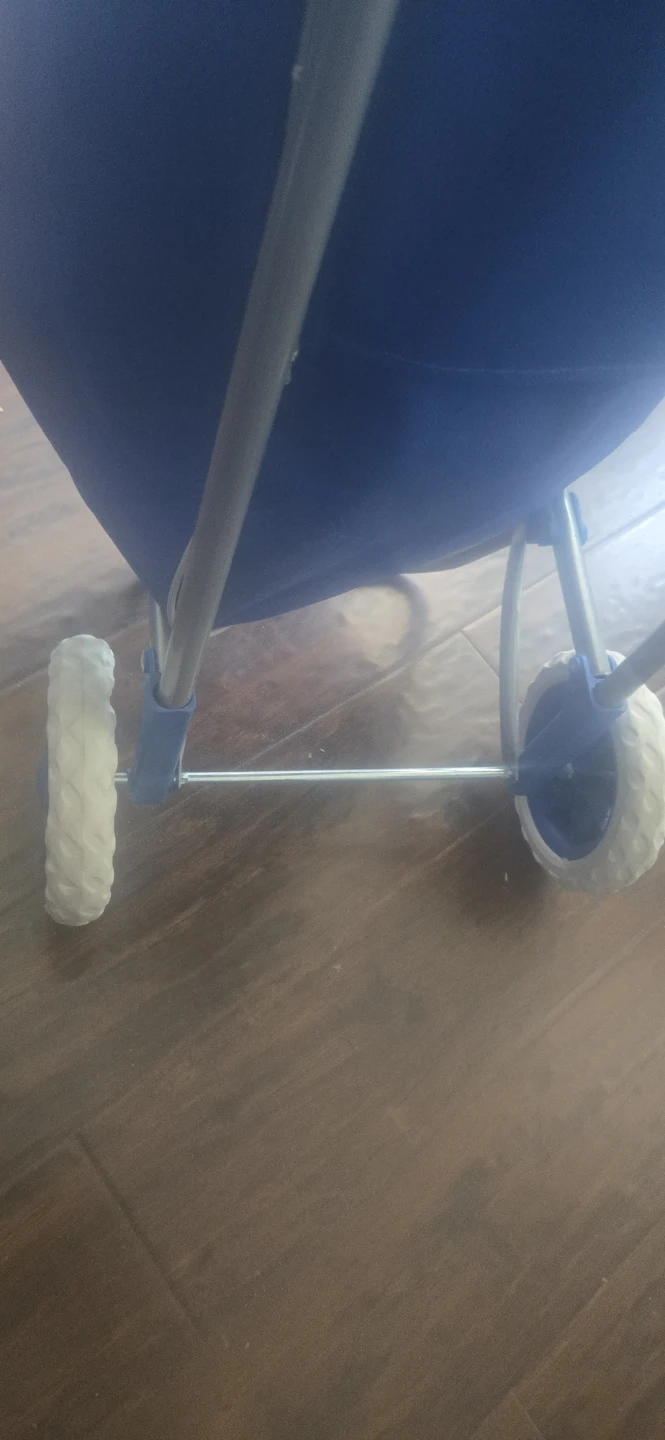 Blue Rolling Shopping Cart - photo 2