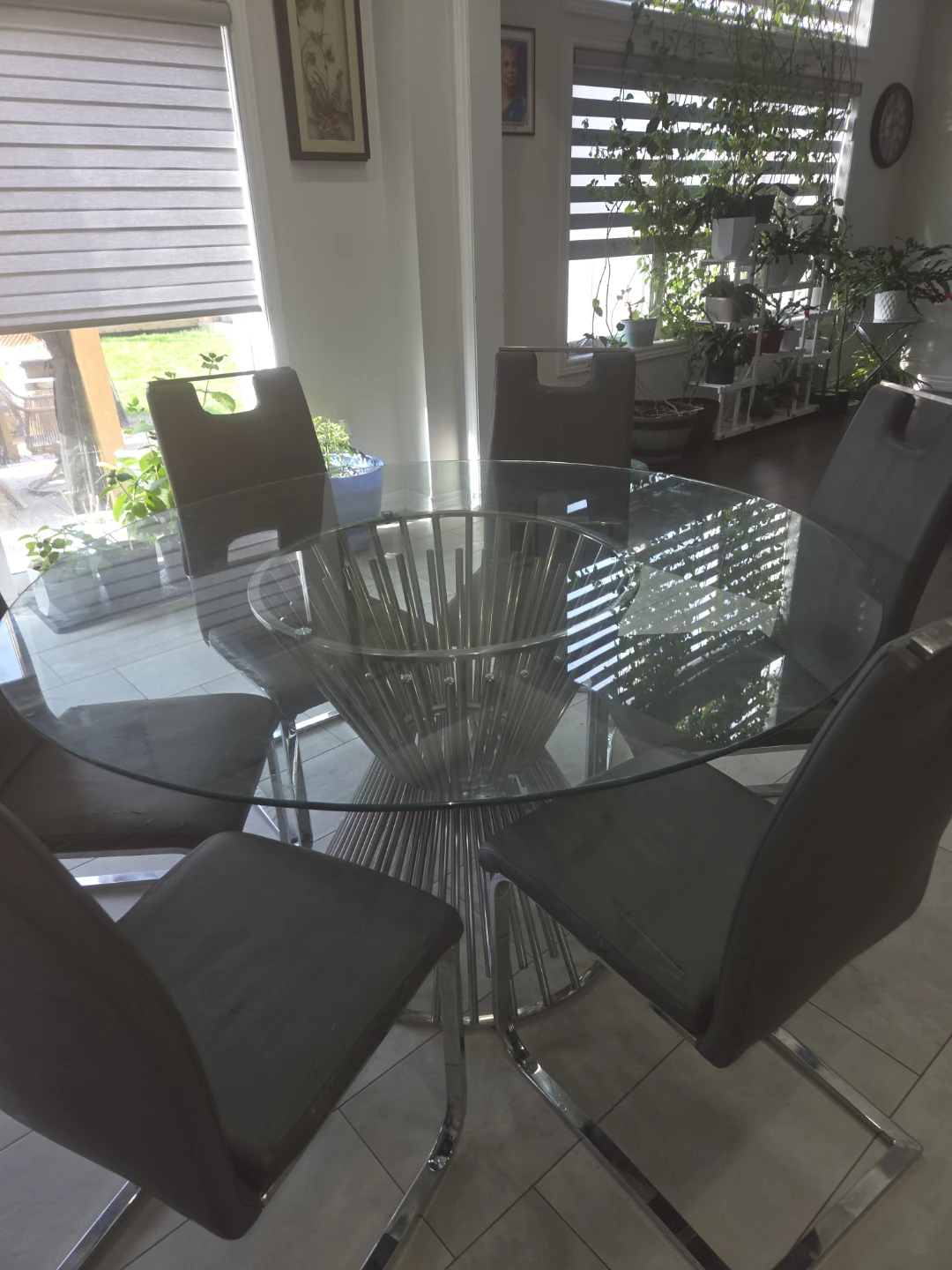 Glass Dining Table Set with 6 Chairs - photo 4