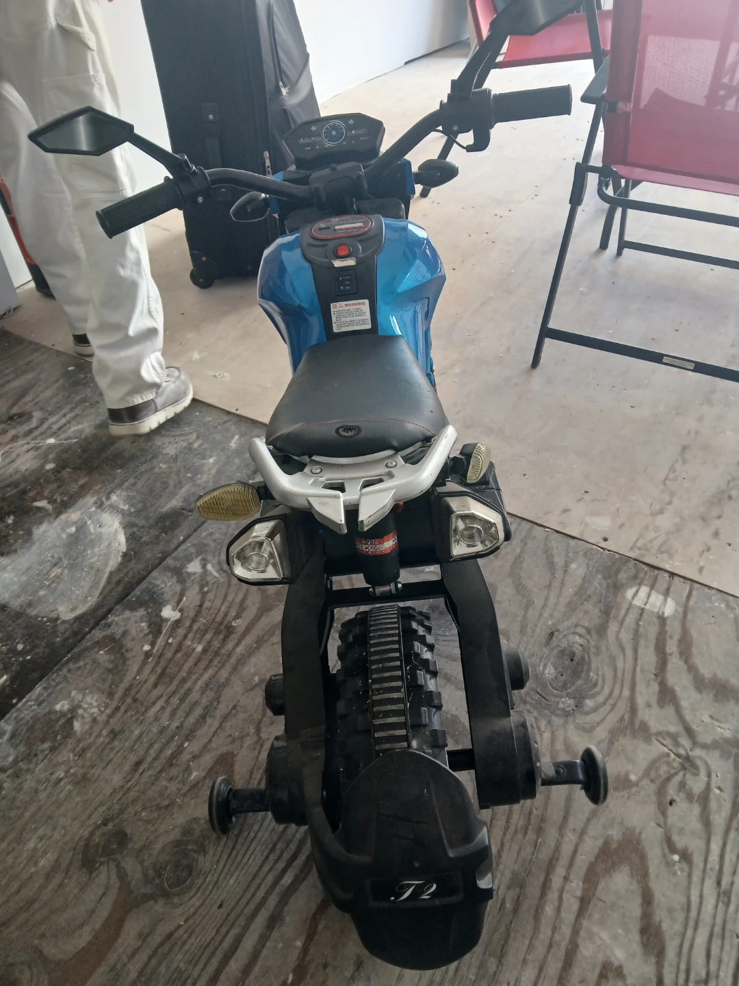 Blue Electric Ride-On Motorcycle Toy - photo 3