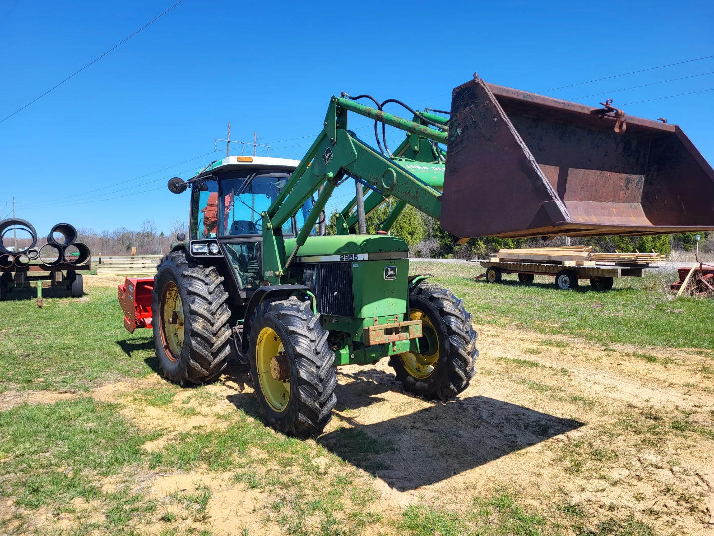 John Deere 2955/ 265 Tractor with Front Loader