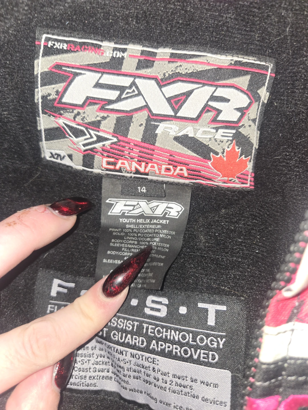 FXR Youth Helix Jacket - Pink/Black - Size 14 - photo 3