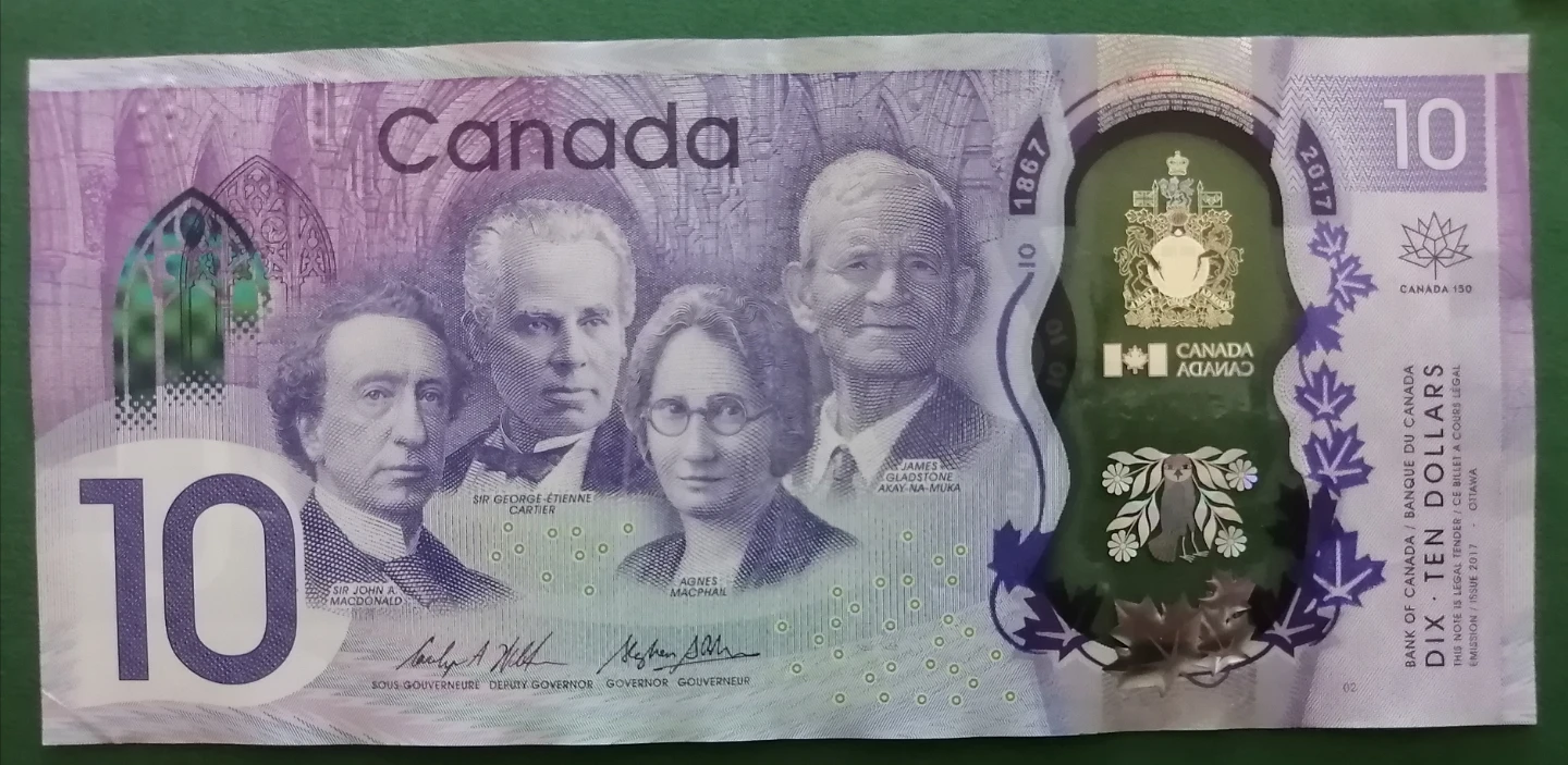 Canada 10 Dollar Bill 1867-2017