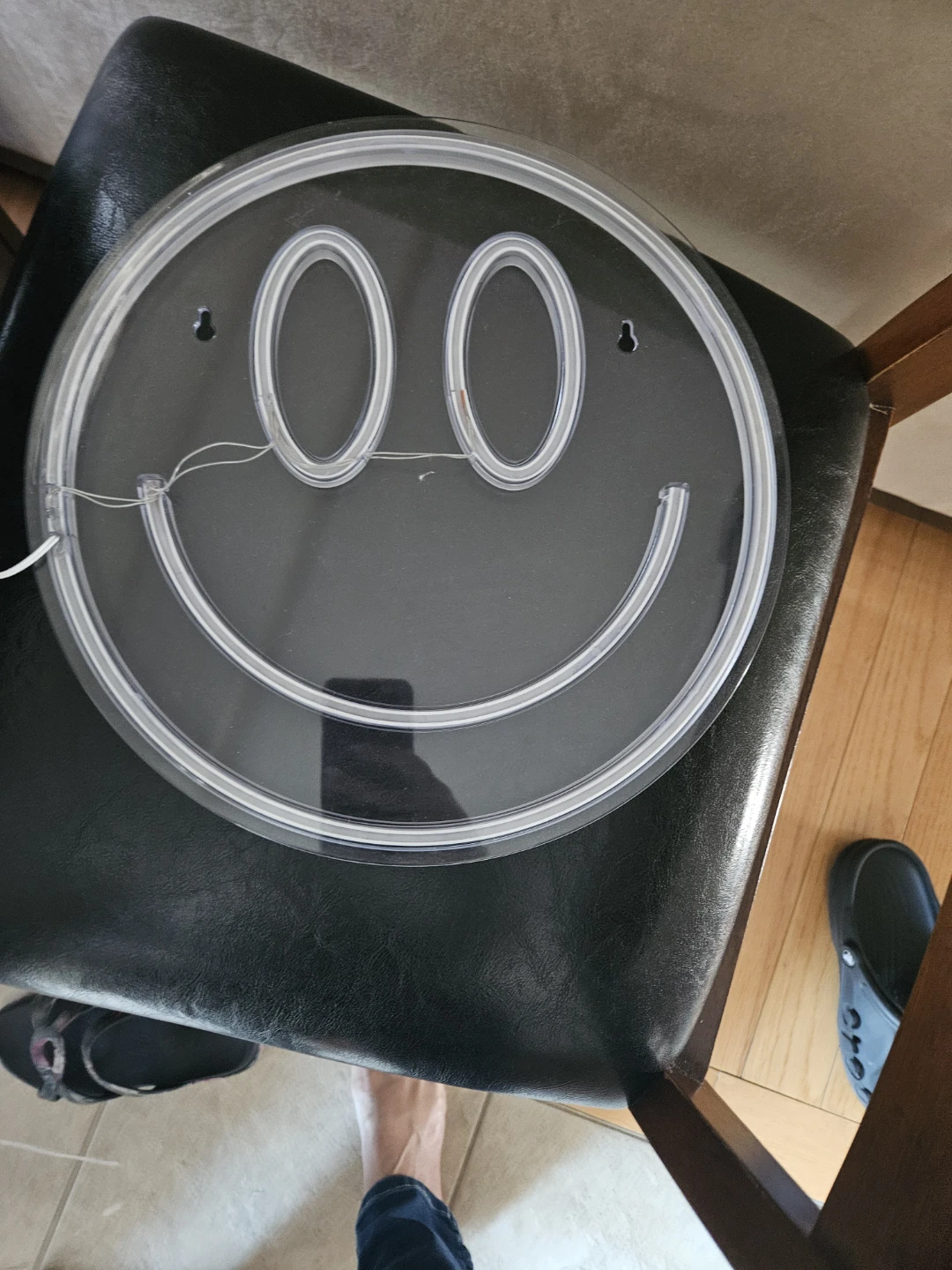 Yellow Smiley Face Neon Light - photo 2