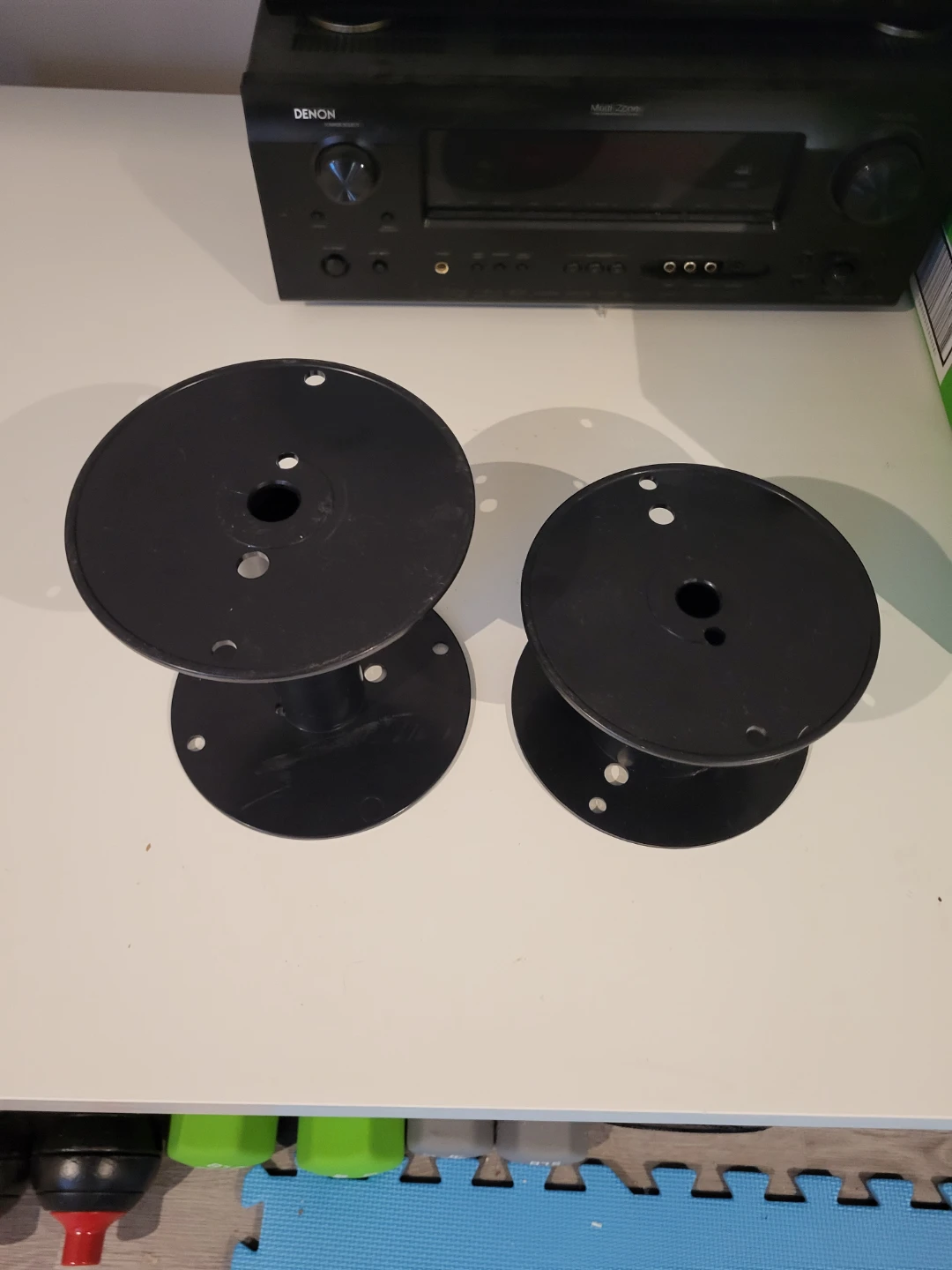 2 Black Plastic Spools