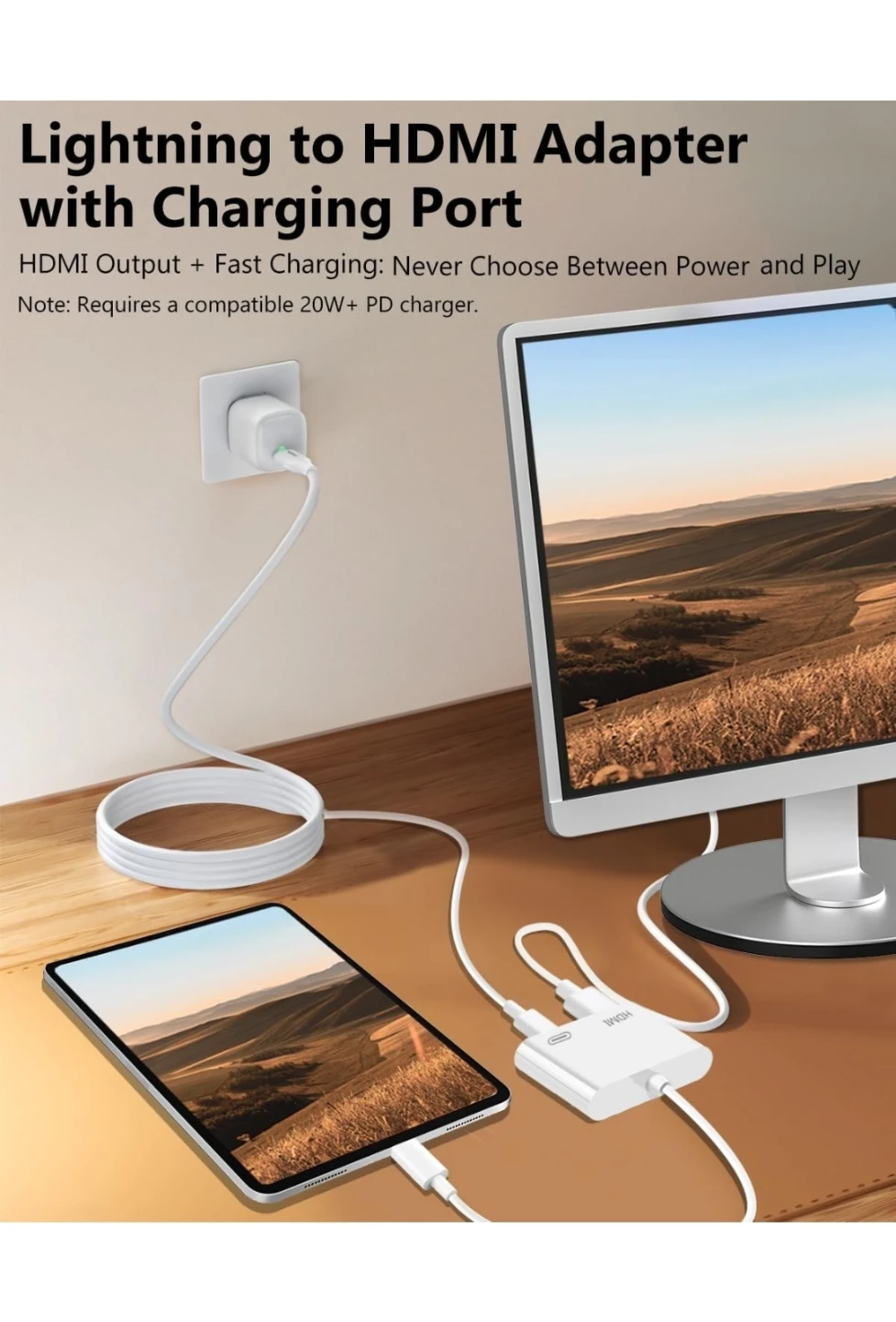 NEW [Apple MFi Certified] Lightning to HDMI Adapter - photo 3