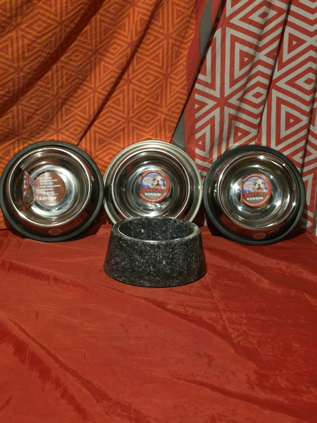 Ruff 'N' Tuff Stainless Steel No-Tip Dog Bowl