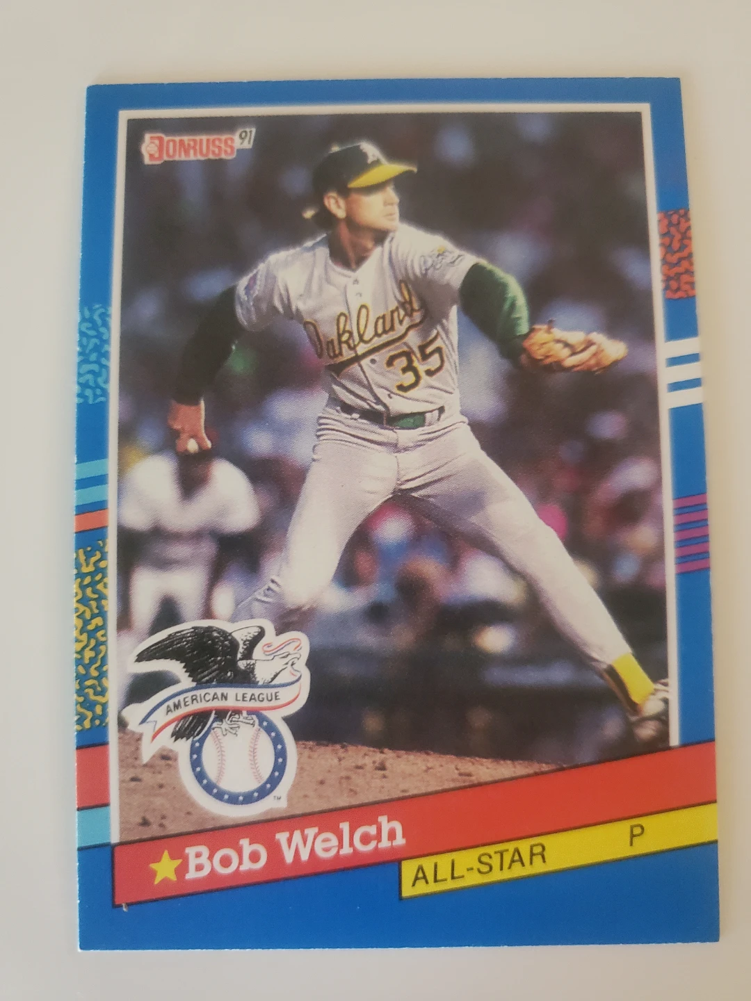 1991 Donruss Bob Welch All-Star Baseball Card