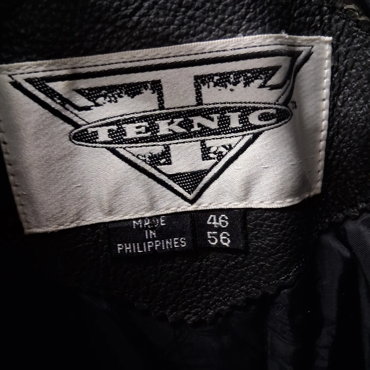 Teknic Leather Motorcycle Jacket - Black/Yellow - Size 46 - photo 5