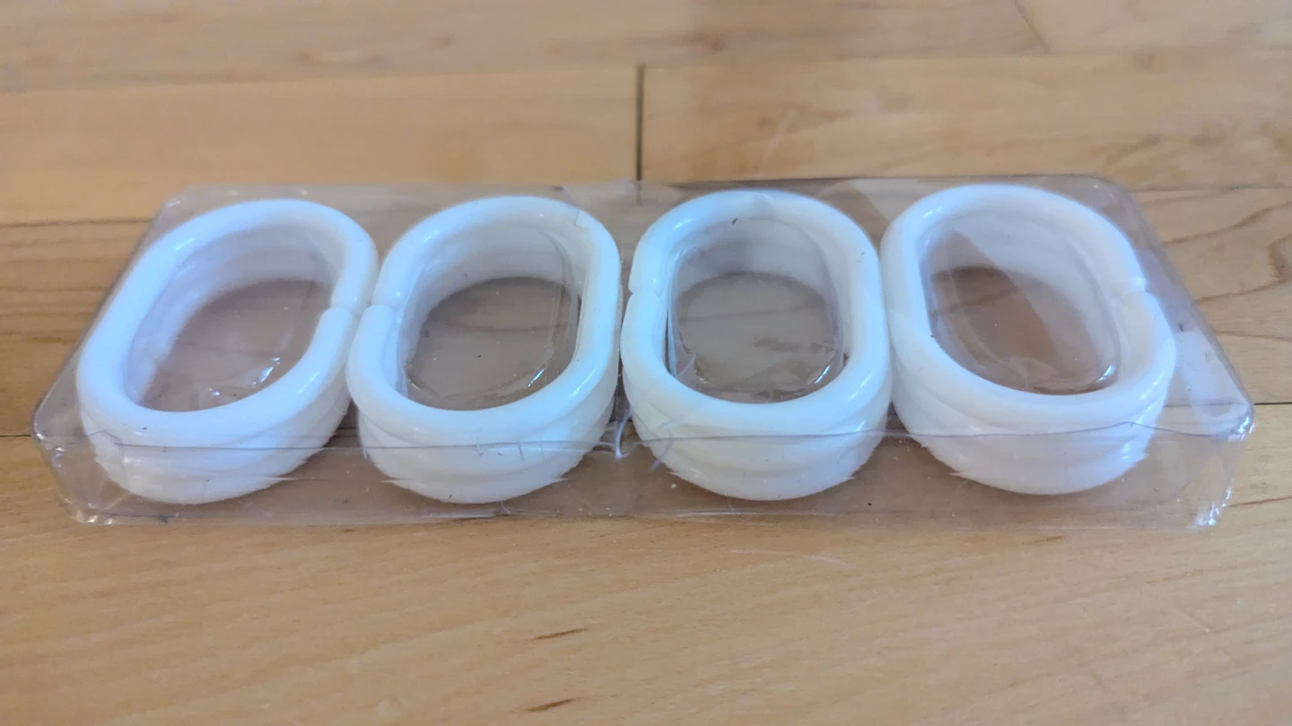 White Shower Curtain Rings (Set of 12) - photo 2