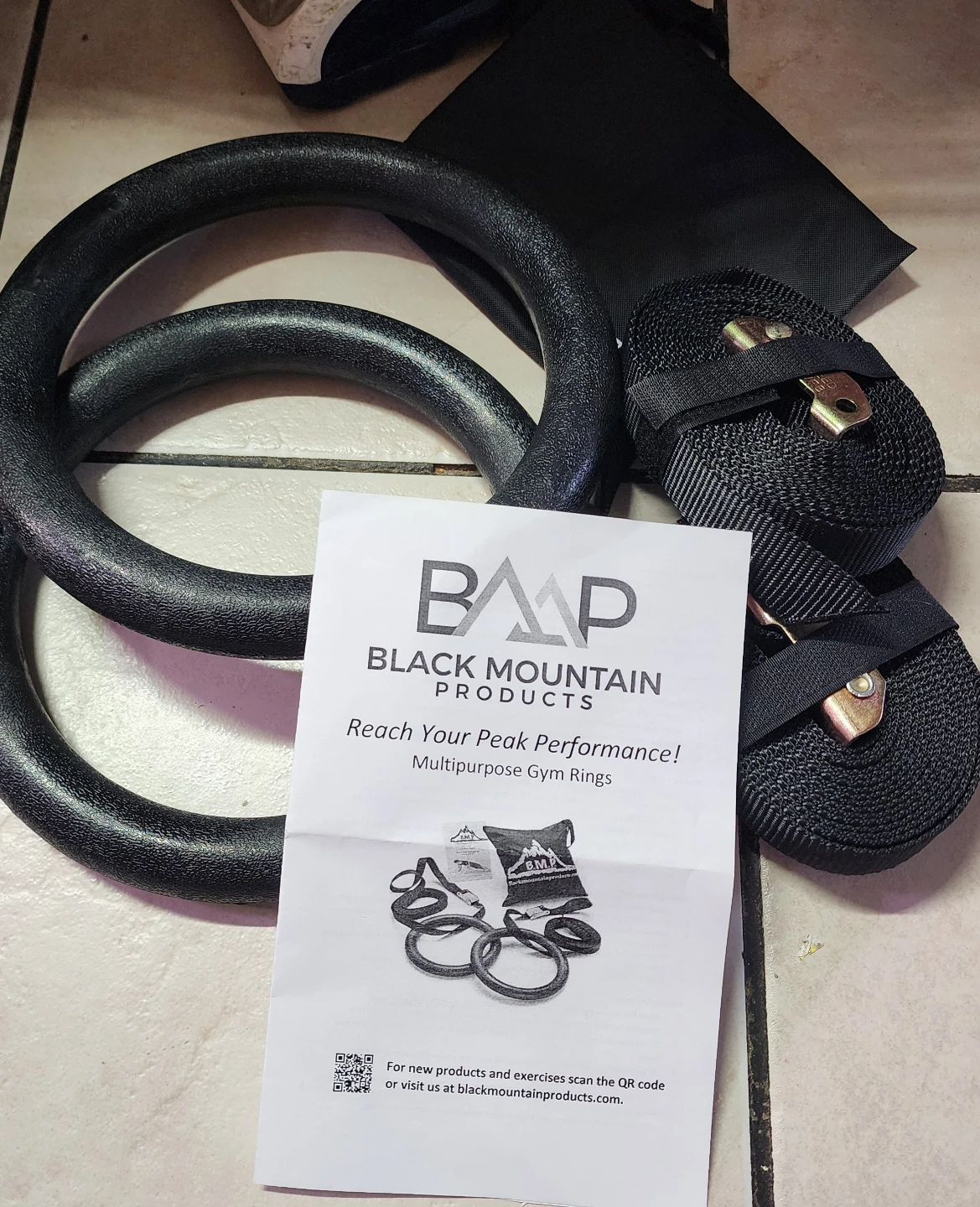 Black Mountain Products Gymnastics Rings, Black - photo 2