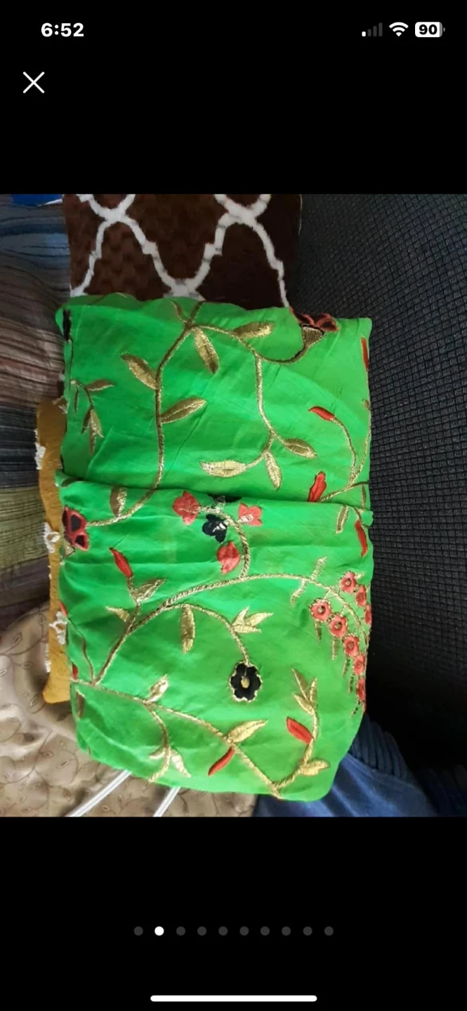Green Embroidered Anarkali Suit - photo 2