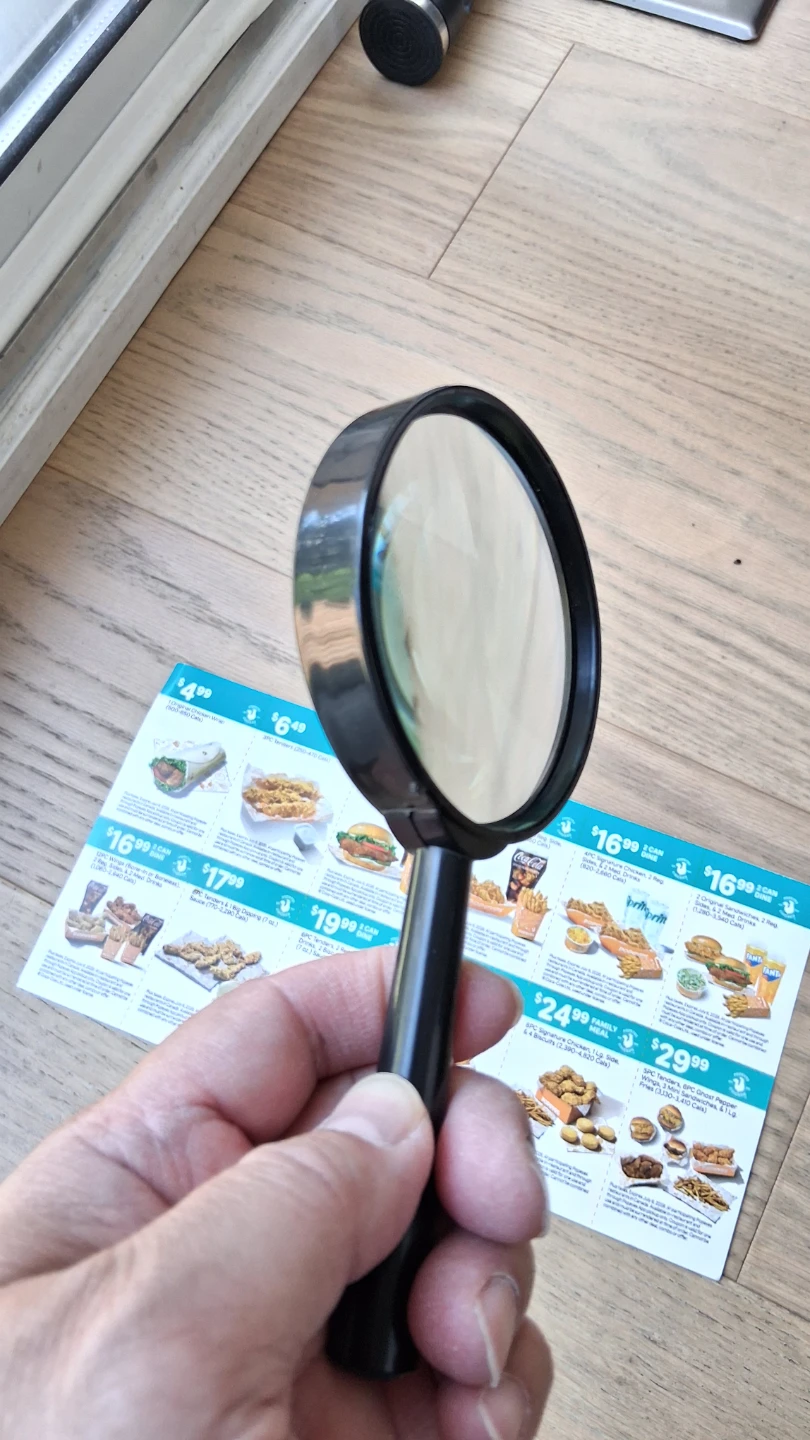 Magnifying Glass, Clear Glass Lens (NOT plastic lens) - photo 2