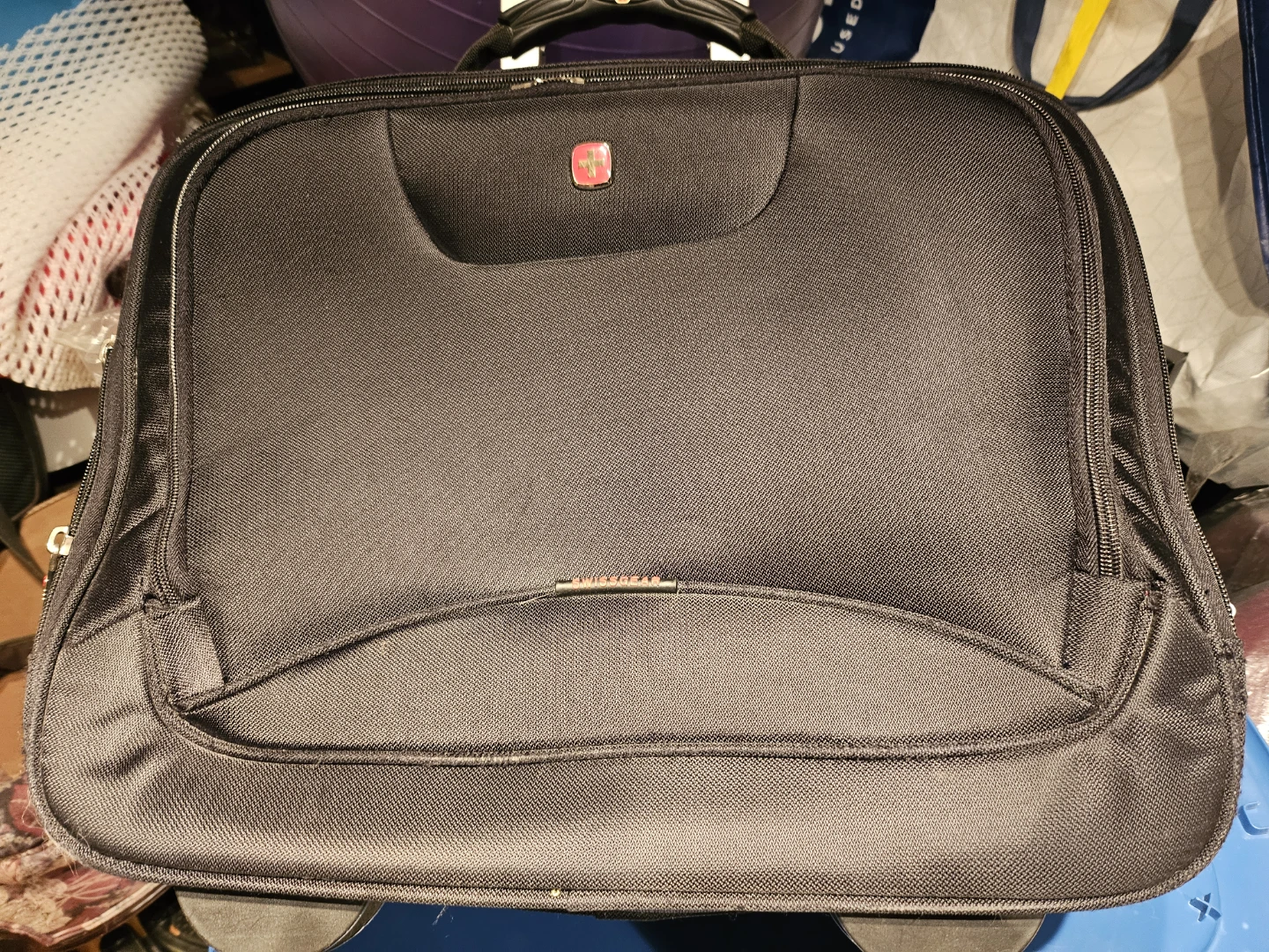 Swiss Gear Black Rolling Briefcase in good used condition