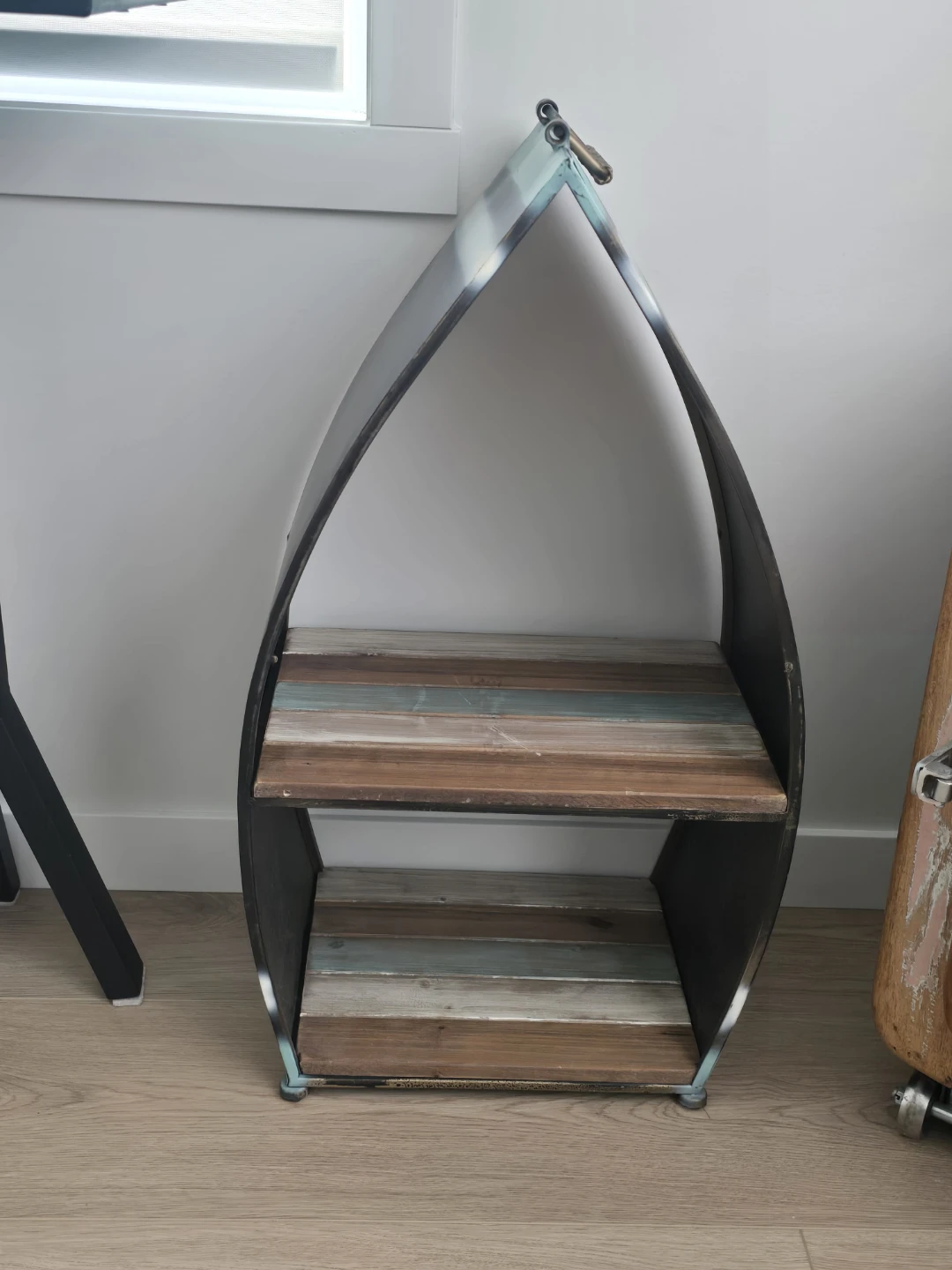 Industrial Style 2-Tier Shelf Unit