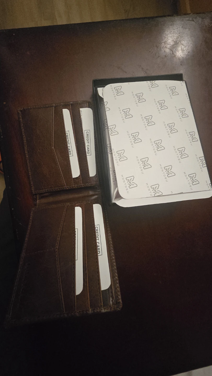 MONTOSU Brown Leather Bifold Wallet - photo 3
