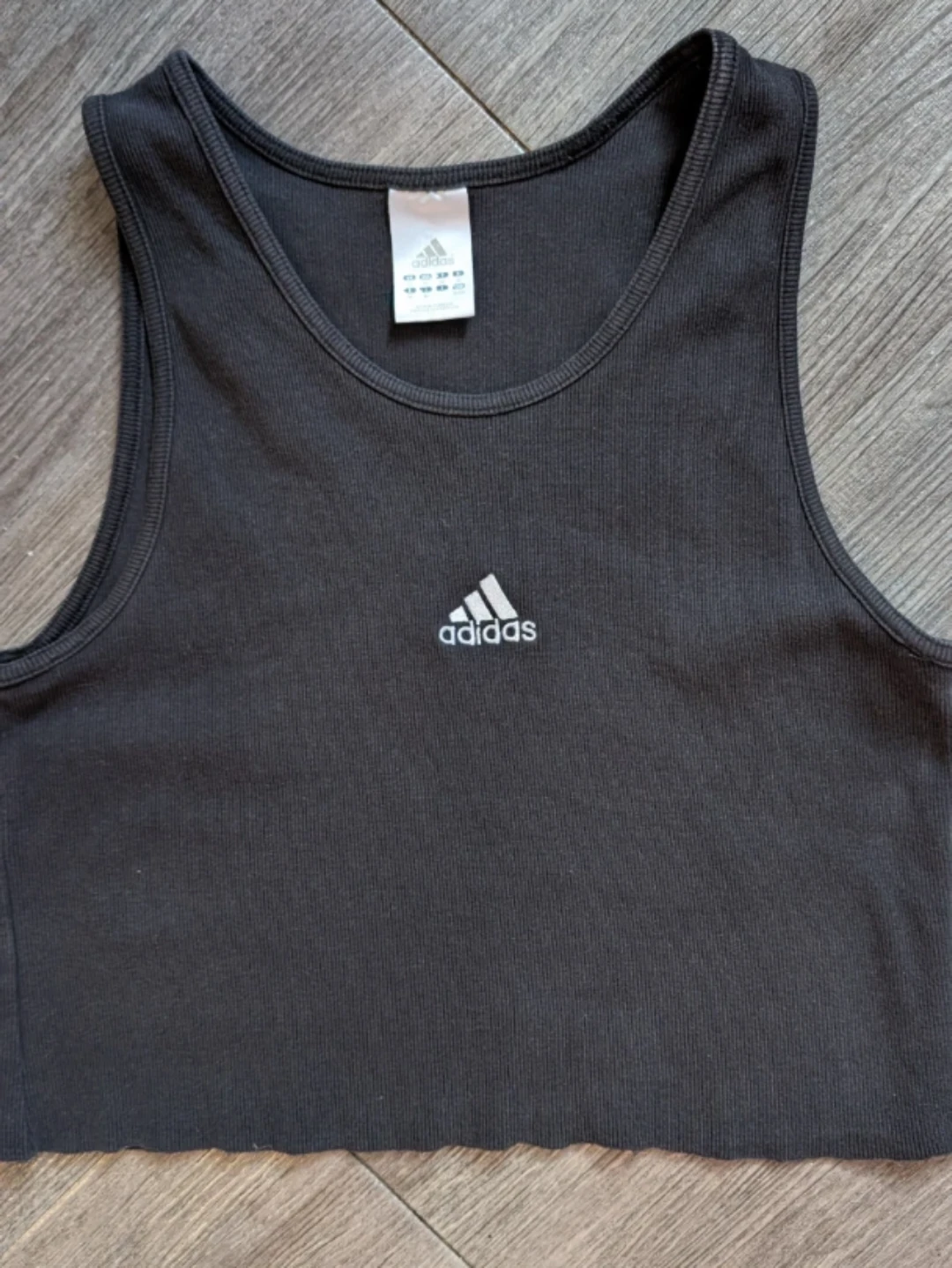 Women's Adidas Essentials Ribbed Tank Top - Black - XL
