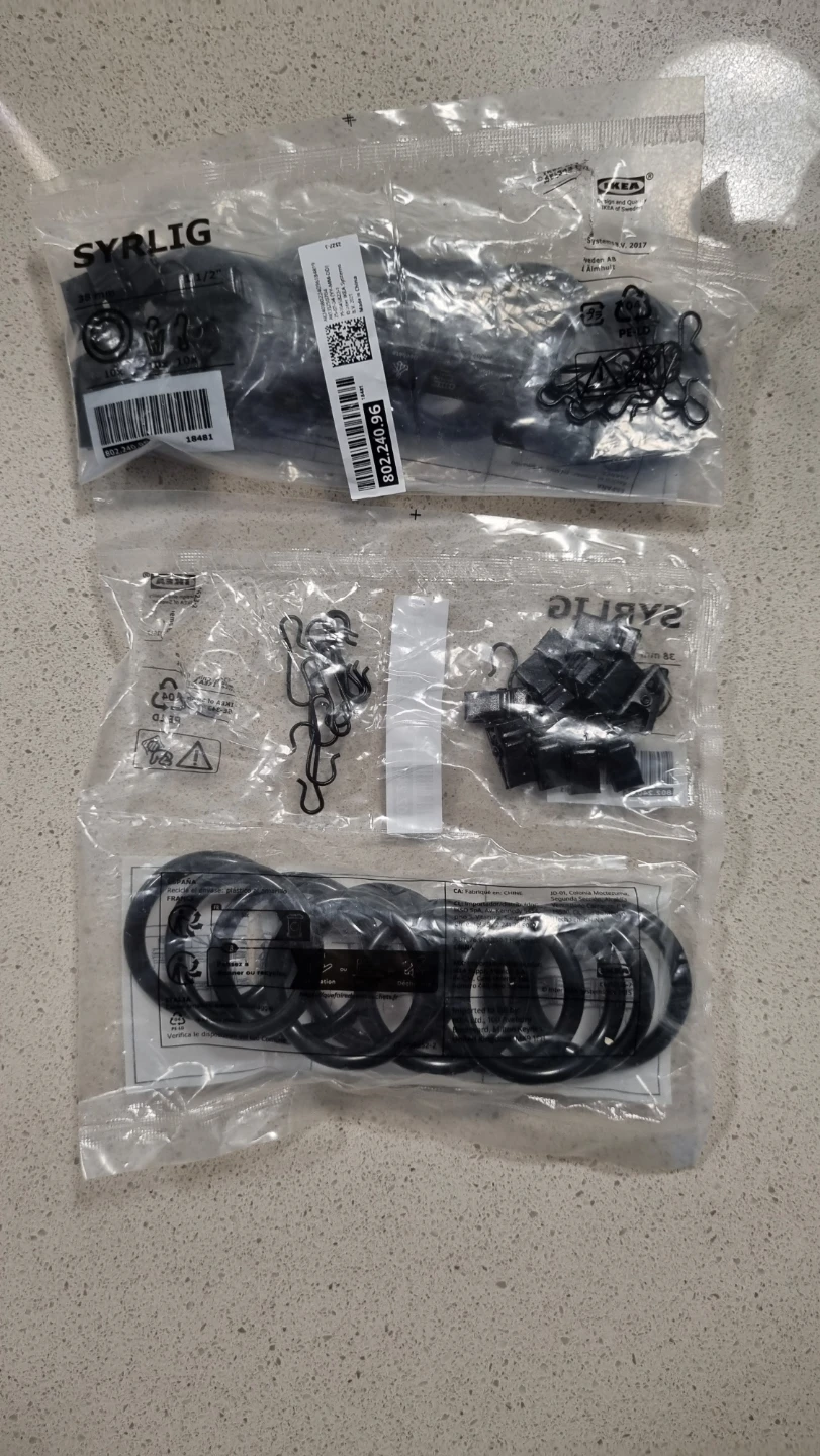 IKEA Syrling Curtain Rings - 2 Packs