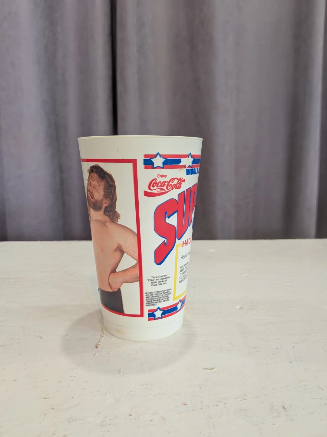 WWF Superstar Wrestlers Hacksaw Jim Duggan Cup - photo 3