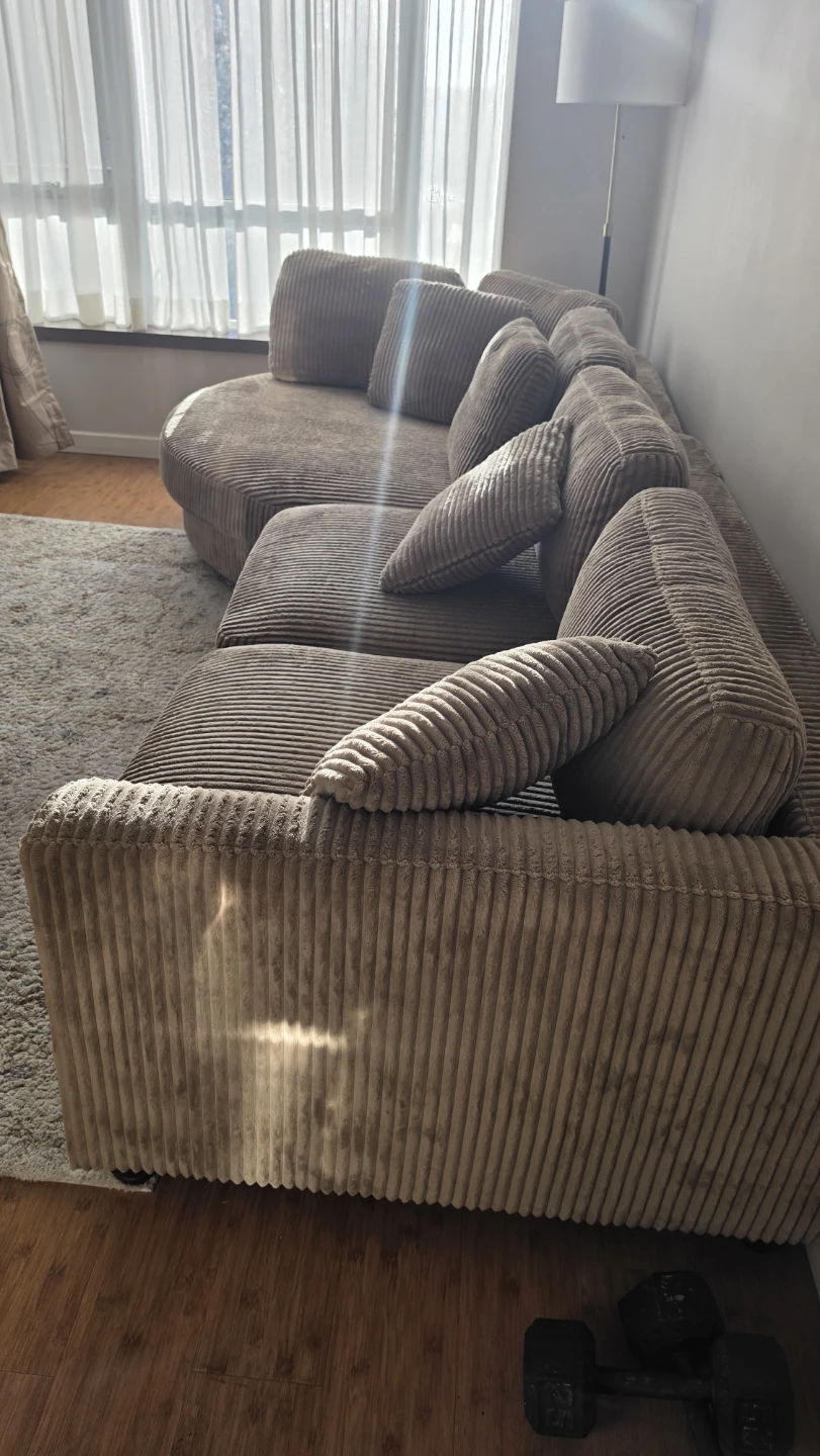 Corduroy Sectional Sofa - photo 2