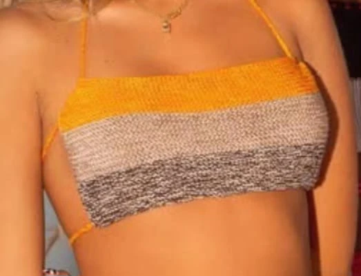 Knit Crochet Crop Top Halter - photo 3