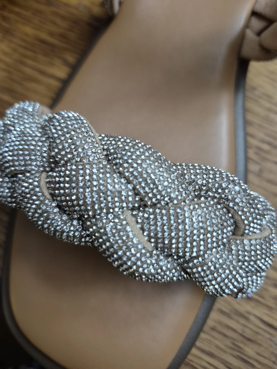 Izzy Andra Nude Braided Slide Sandals - photo 2