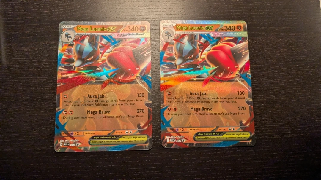 x2 MEGA LUCARIO EX MEP EN-ME BLACK STAR PROMO 012  NM ++