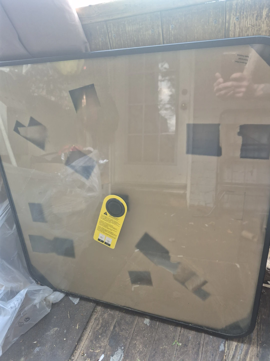 Glass patio table