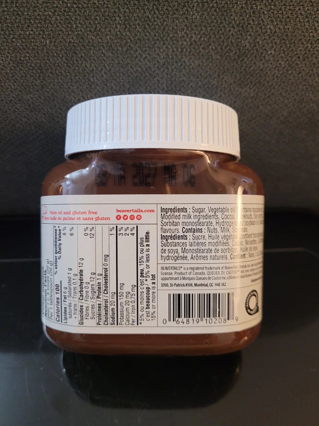BeaverTails Crunchy Hazelnut Chocolate Spread 370g - photo 2