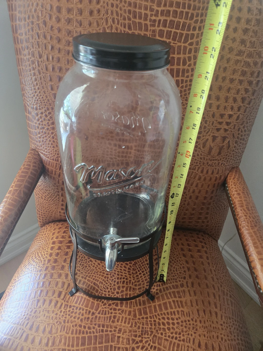 Mason Craft & More Glass Drink Dispenser with Spigot