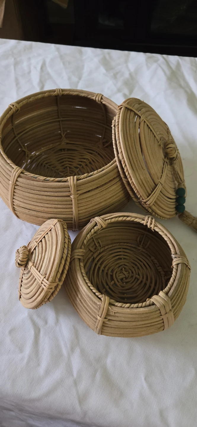 Wicker Storage Baskets with Lids