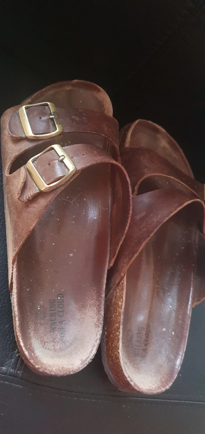Walking on a Cloud Brown Double Strap Sandals - photo 4