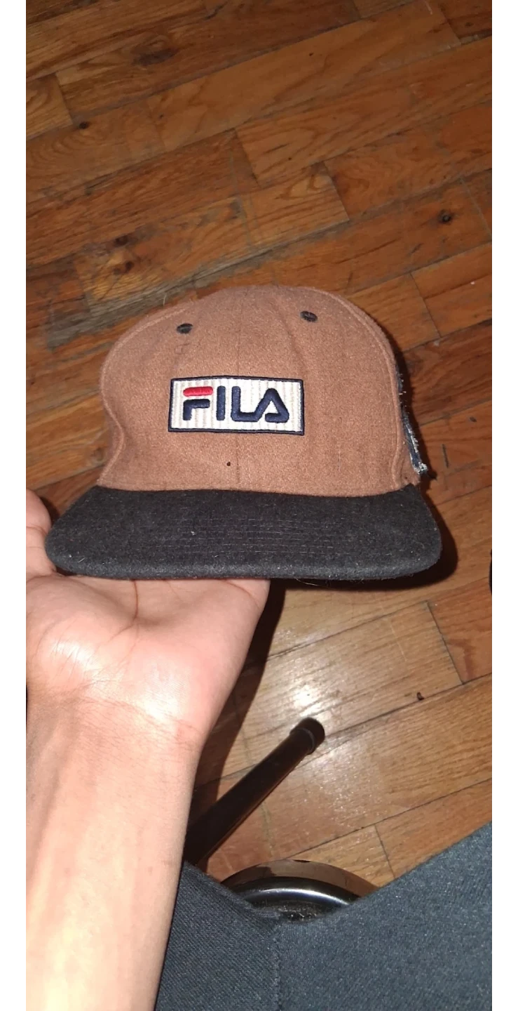 Brown Fila Baseball Cap with New York Yankees Logo