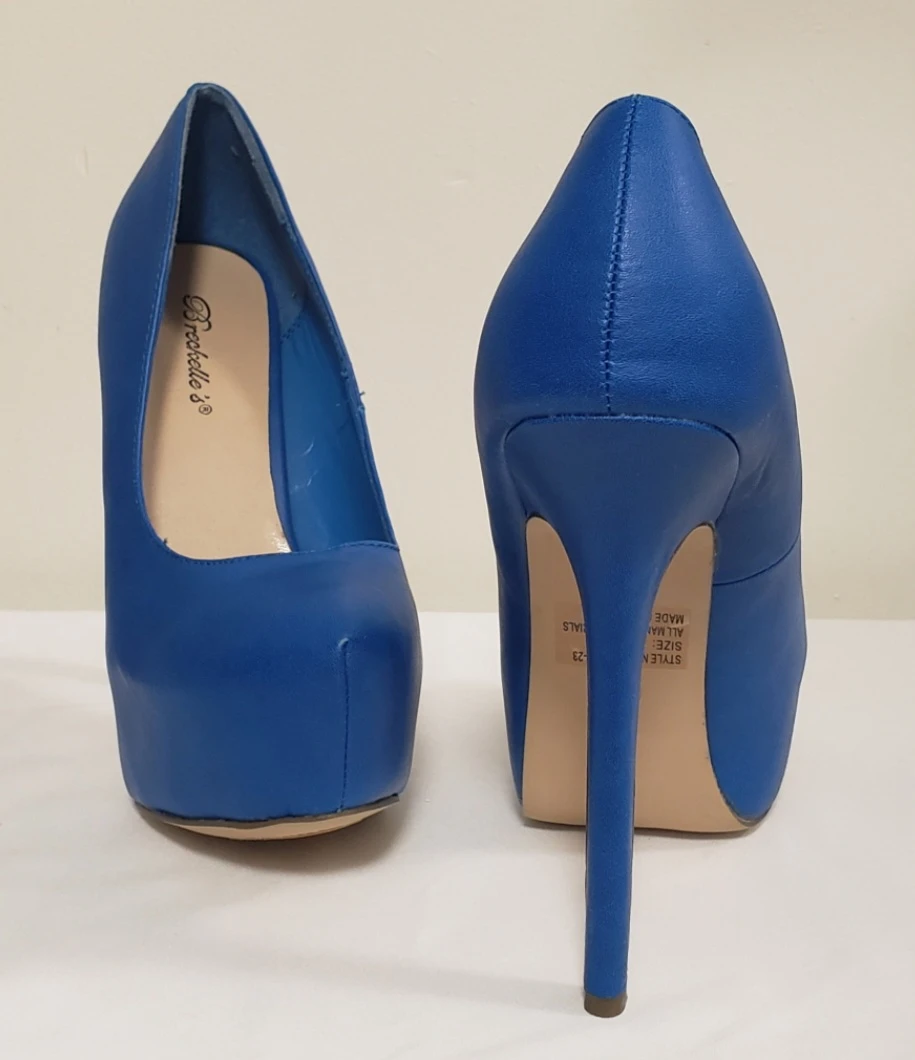 Brand new Women's Platform High Heels Blue Pump Size 8