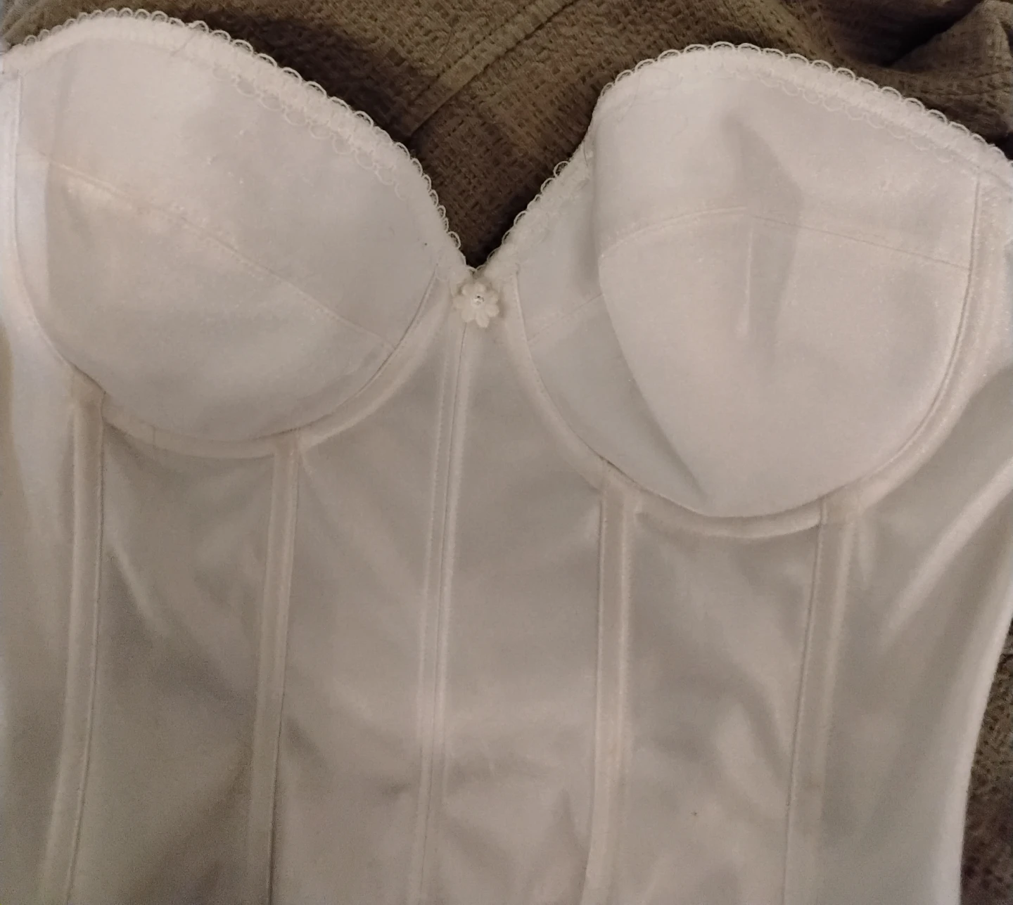 White Strapless Corset Bra - photo 2