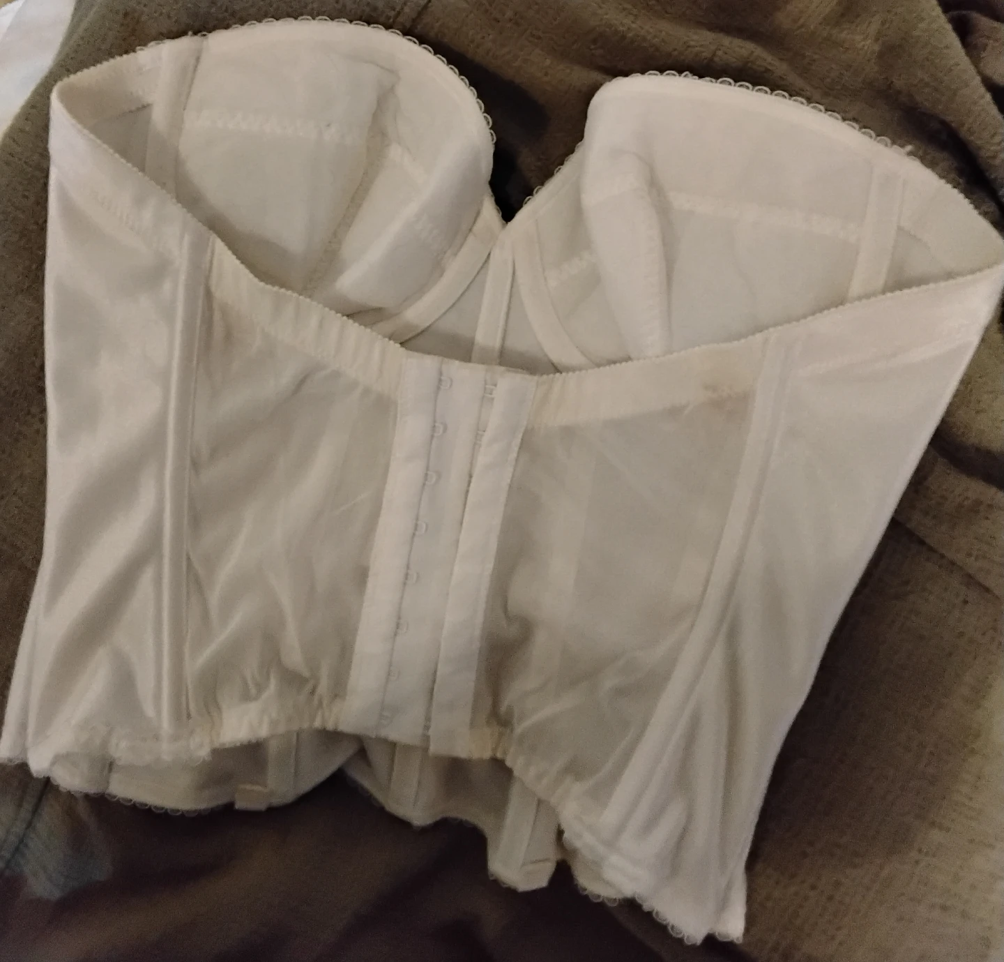 White Strapless Corset Bra - photo 3