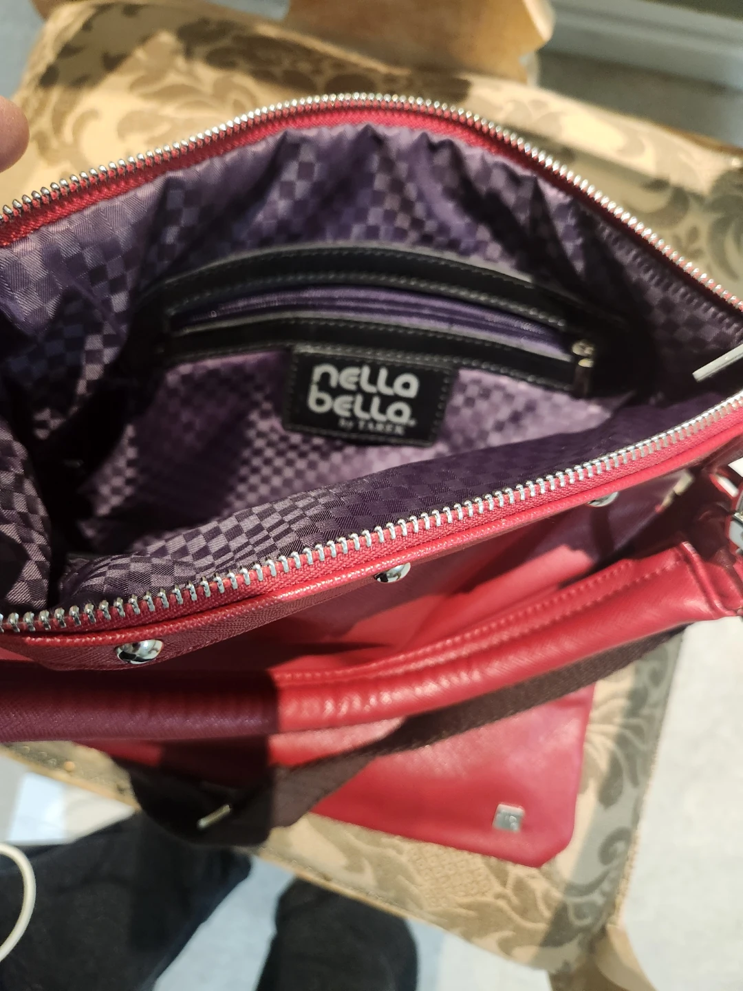 Nella Bella by Fendi Red Faux Leather Crossbody Bag - photo 3