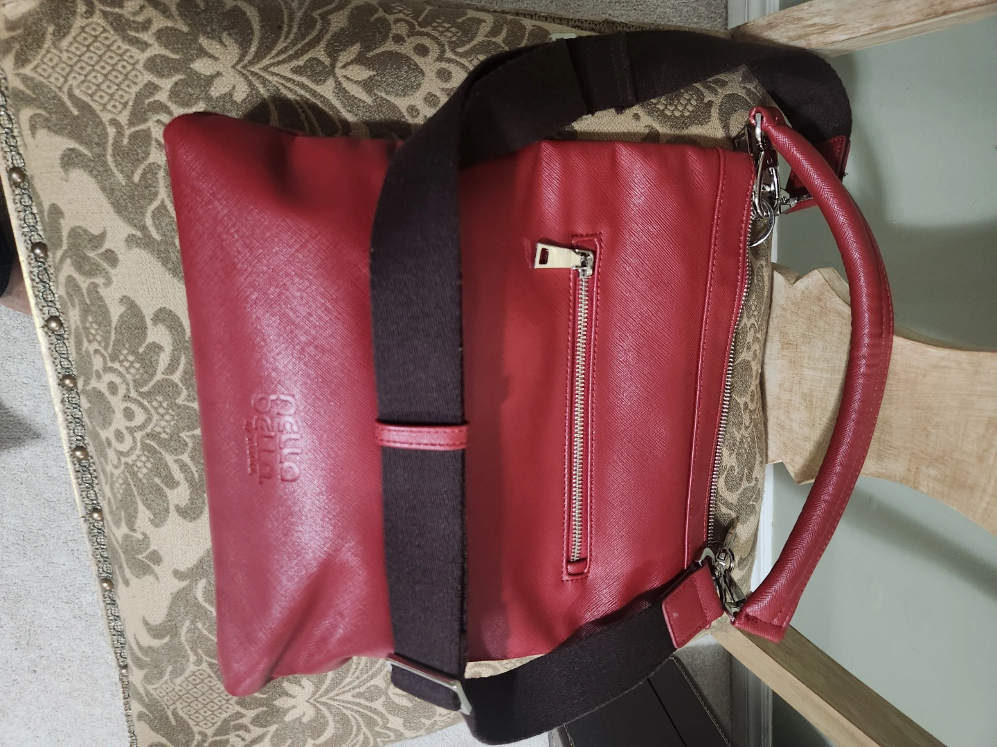 Nella Bella by Fendi Red Faux Leather Crossbody Bag - photo 4