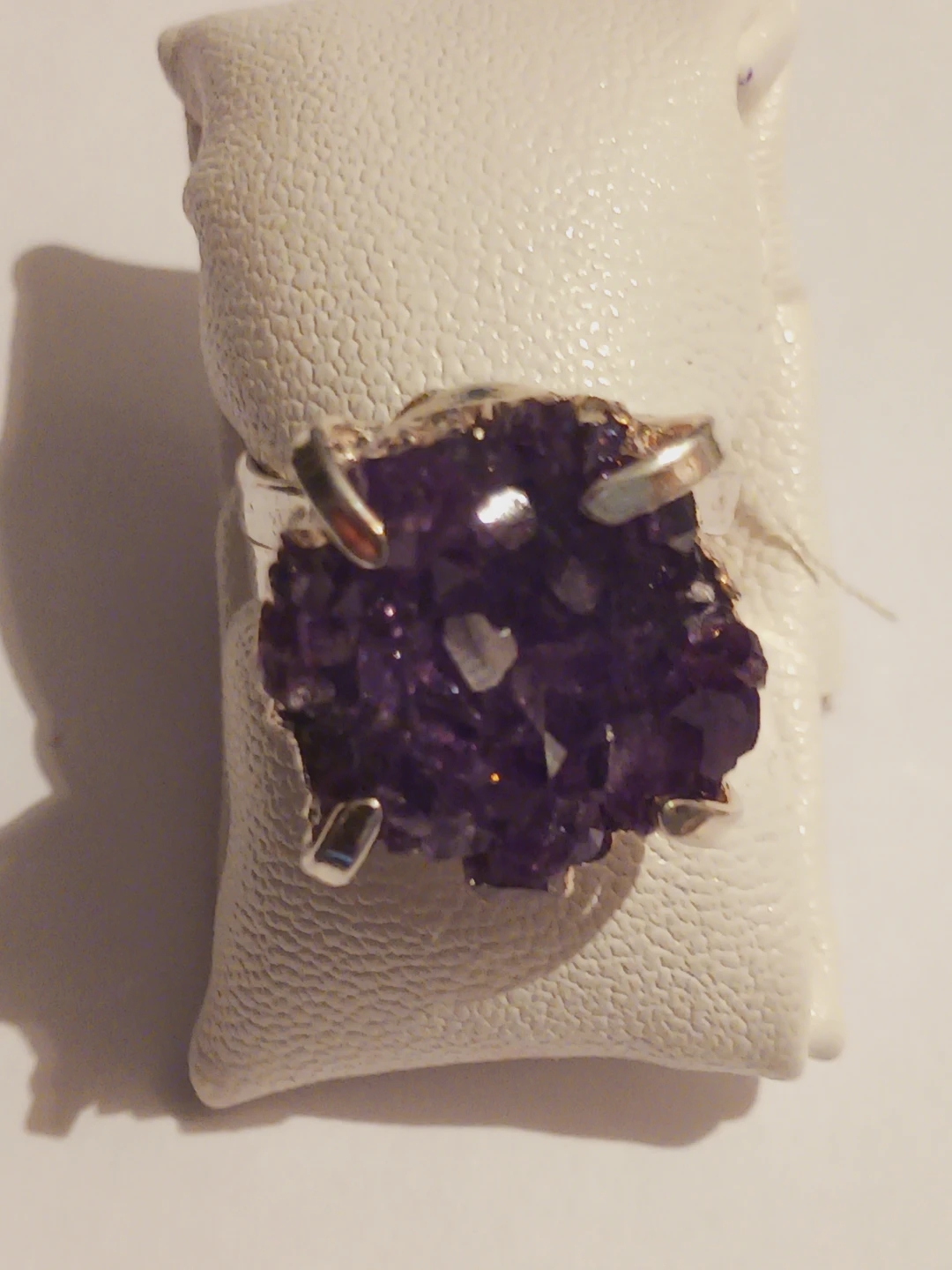 New !! Gorgeous Amethyst Geode Ring. Size 6. - photo 4