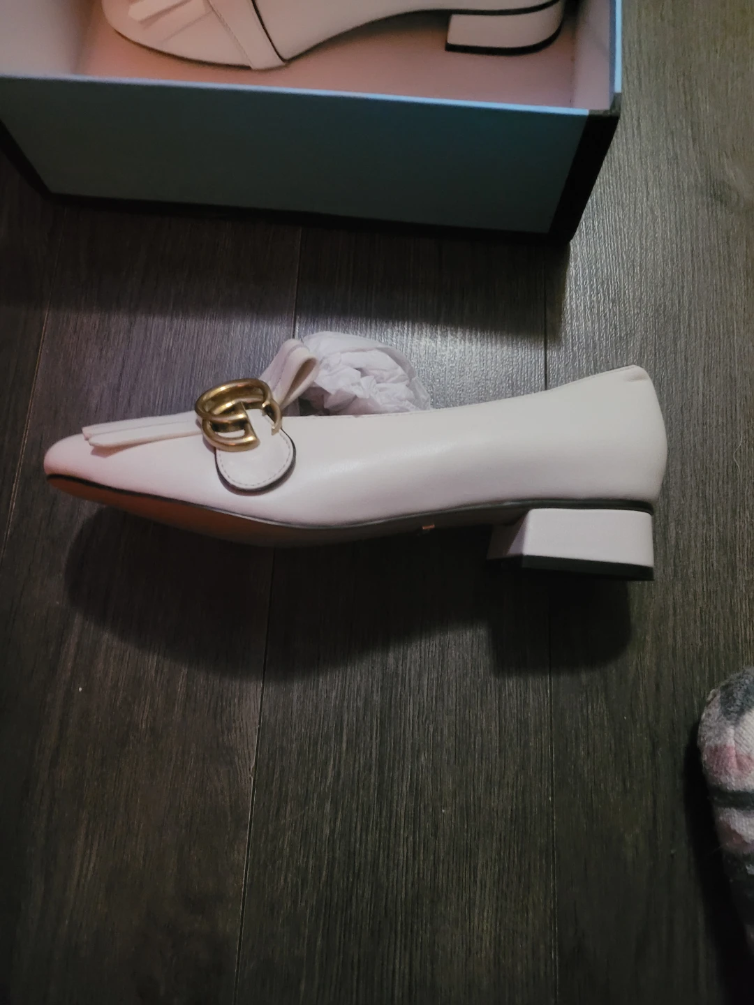 Gucci White Leather Horsebit Loafers Size 40 - photo 3