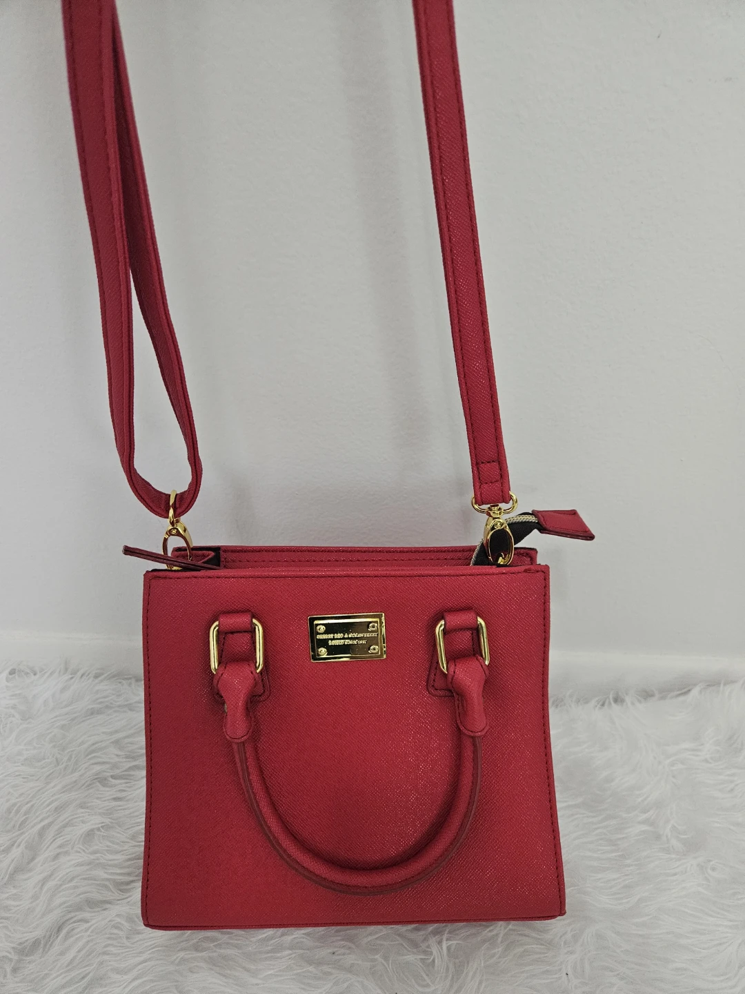 Red crossbody purse