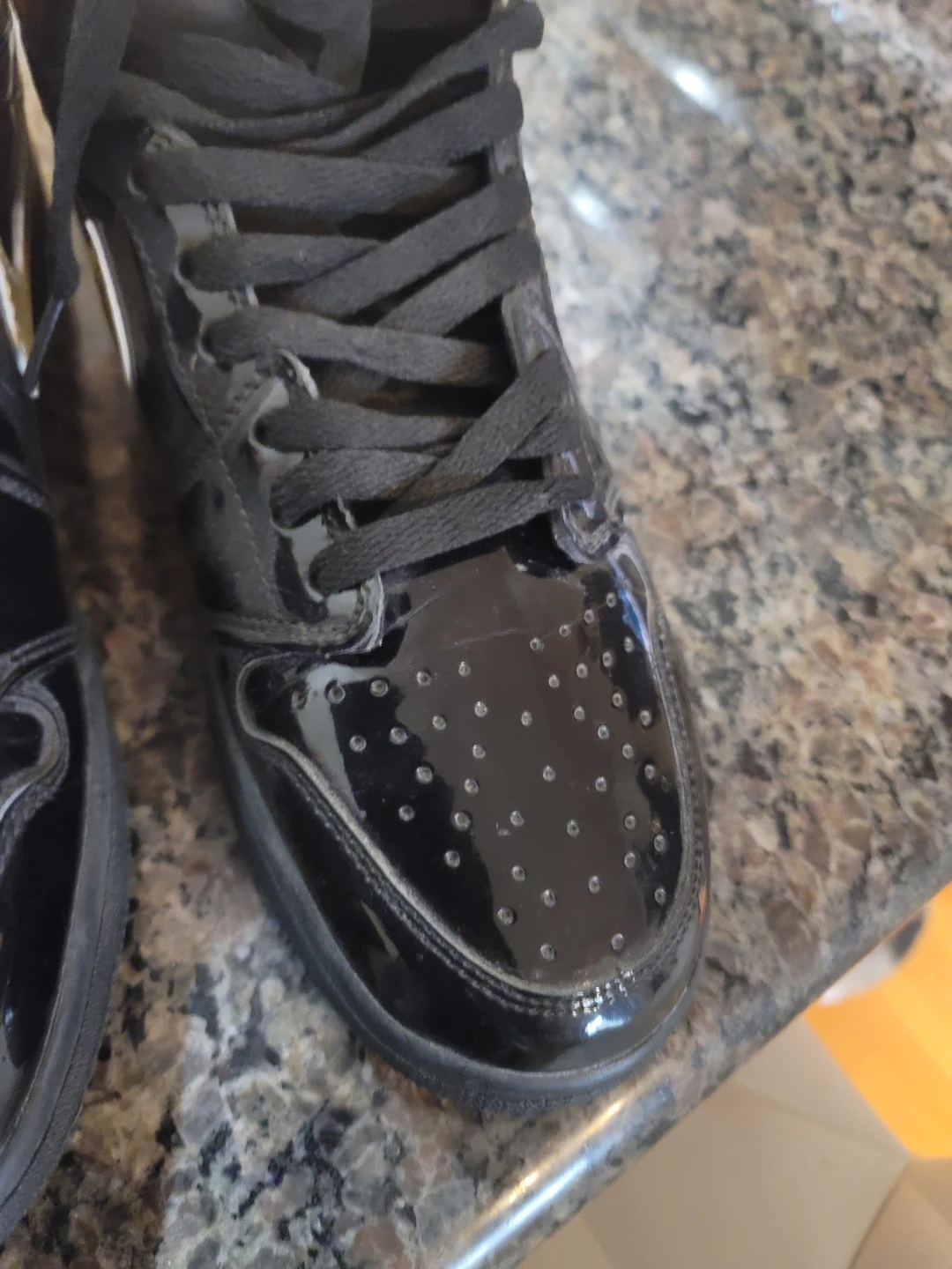 Classic  Black Gold Patent Leather Sneakers - photo 4
